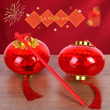 Fanar LED roșu cu proiecție cristalină pentru copii – jucărie decorativă purtabilă pentru festivalul felinarelor