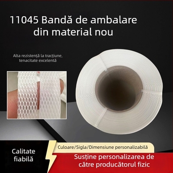 Bandă automată pentru ambalare 8×0,5 mm, bandă transparentă PP, bandă de legare cu topire la cald, material nou
