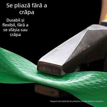 Bandă PET verde pentru sigilare și fixare, 1608, 800 m/rolă, lățime 16 mm