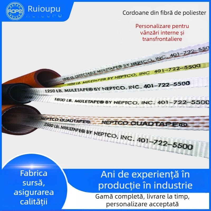 Benzi elastice de ambalare din fibră de poliester, rezistente, cu utilizare dublă, conductivitate electrică