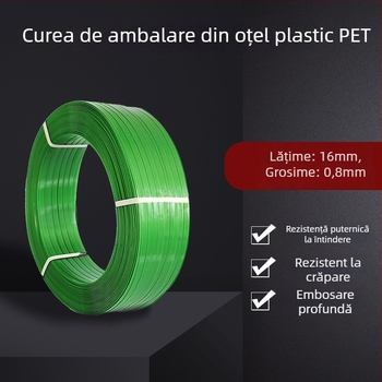 1608 Bandă PET pentru ambalare, bandă de ambalaj galbenă, unealtă manuală de bandare cu sudură la cald