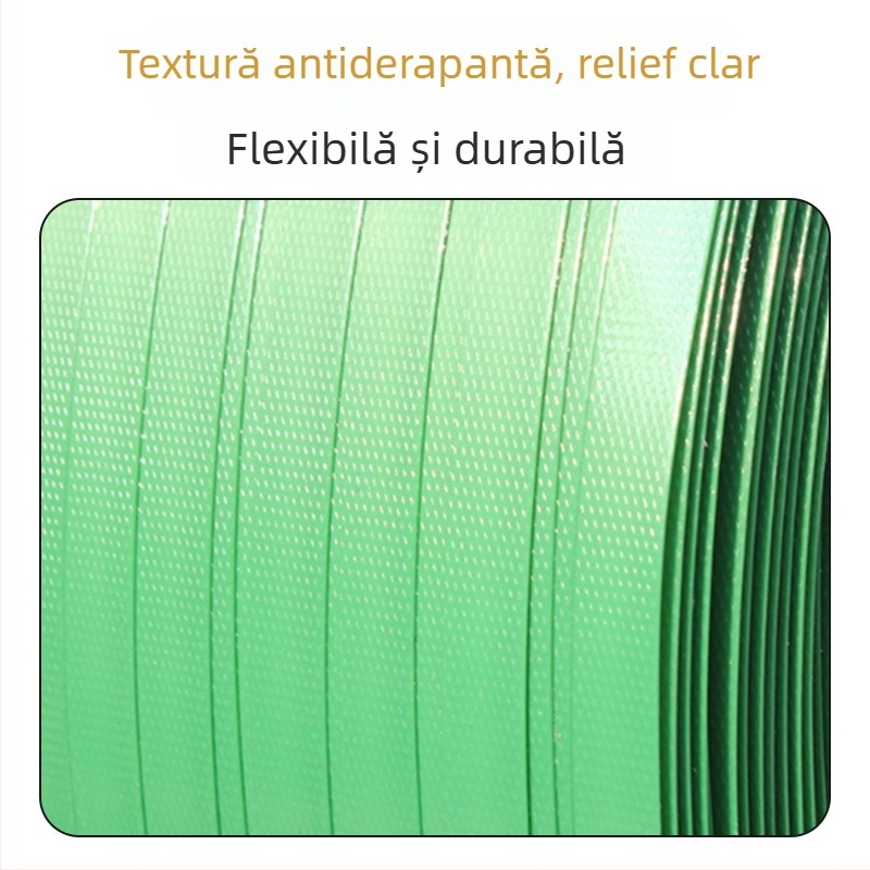 Curea din plastic PET pentru ambalare, lățime 16 mm, grosime 0,8 mm, verde, manuală