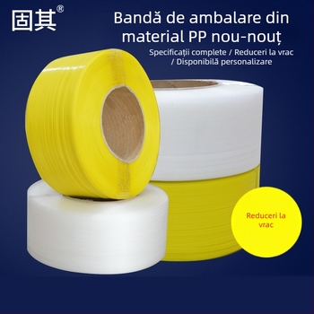 Bandă PP transparentă pentru ambalare, destinată mașinilor de ambalat, bandă de legare prin topire la cald