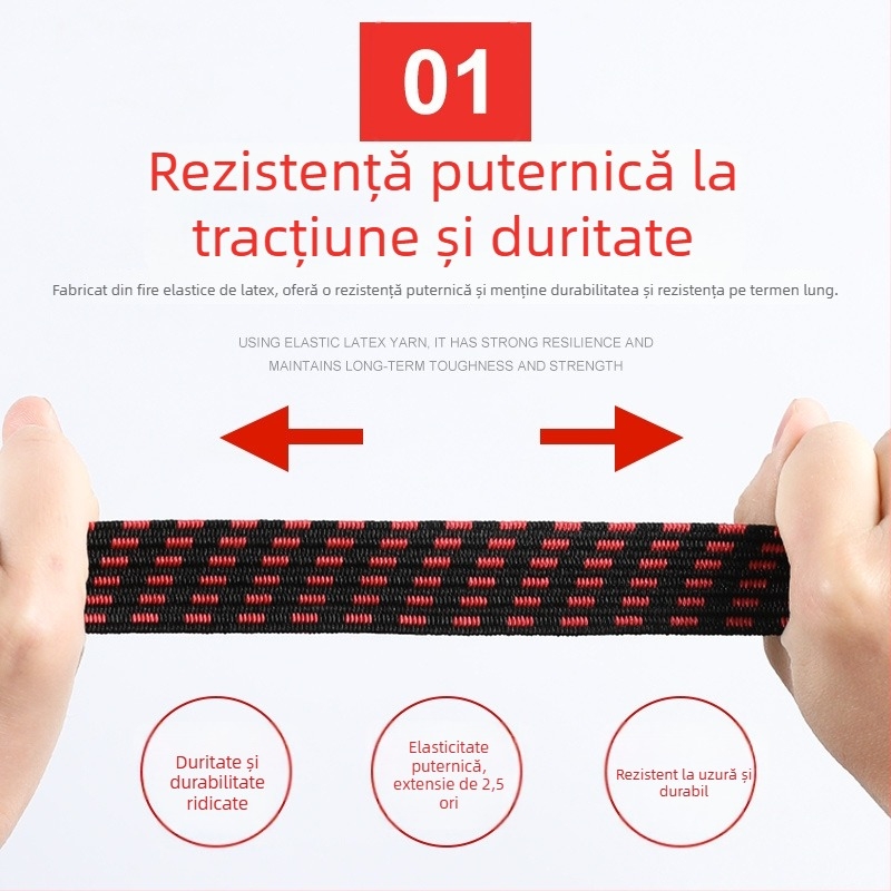 Șnururi de legare pentru motociclete cu înaltă elasticitate; corzi de încărcare robuste pentru camioane; șnururi elastice pentru vehicule electrice și biciclete