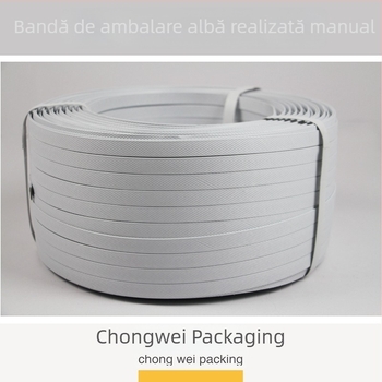 Bandă PP pentru ambalare, realizată manual, pentru ambalarea cartonelor, rezistență la tracțiune 10 kg