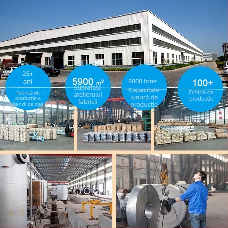 Bandă PP pentru ambalare, manuală, multicolor embossată pentru materiale de construcții