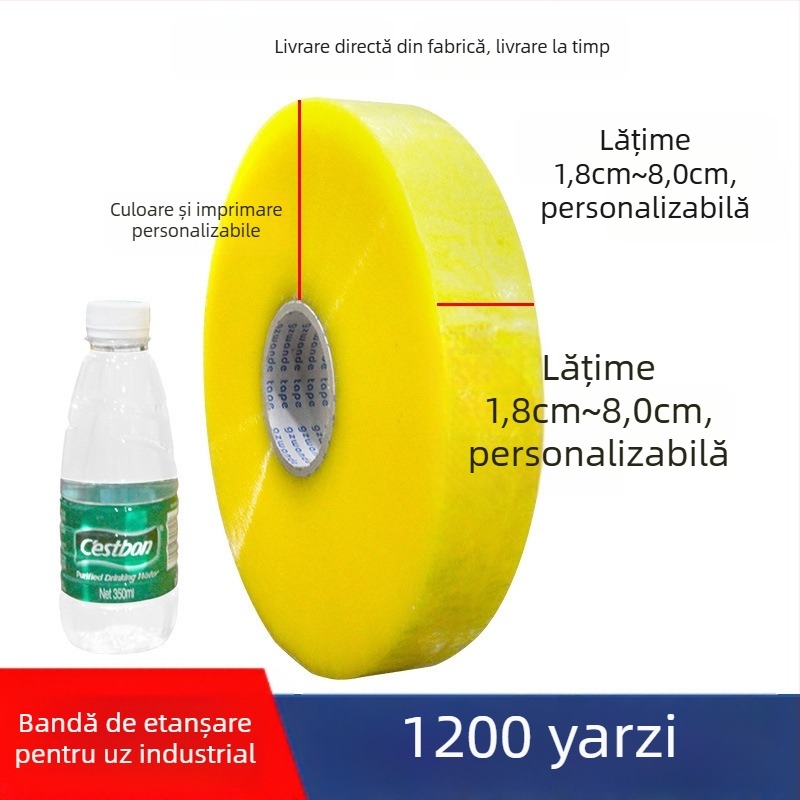 Mașină automată de sigilare a ambalajelor cu imprimare a siglei pe bandă transparentă, role mari de 1000 m, personalizare