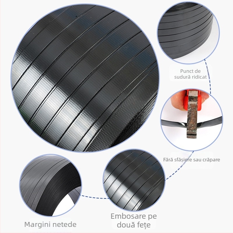 Bandă PET pentru ambalare manuală, 1,2 mm, nucleu 406 mm