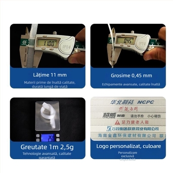 Bandă albă de ambalare din polipropilenă pentru legare automată prin topire