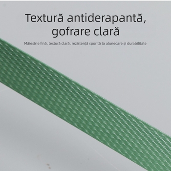 Bandă de ambalare verde opacă, din plastic-otel, cu topire la cald pentru fixarea cutiilor din lemn
