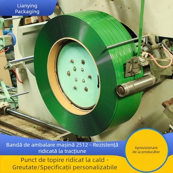 Curele pentru mașină 2512, role mari de curele din plastic pentru împachetare, curele PET, curele imprimabile pentru vânzare en gros