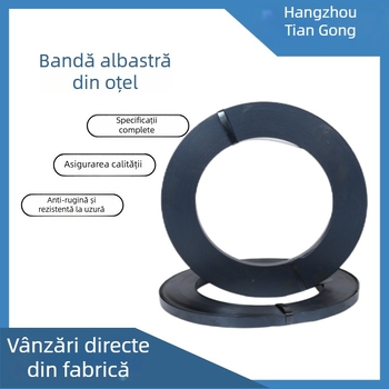 Bandă de legare din oțel cu acoperire tin, rezistentă la coroziune, lățime 16 mm, grosime 0,3–0,7 mm, rezistență la tracțiune 850 MPa