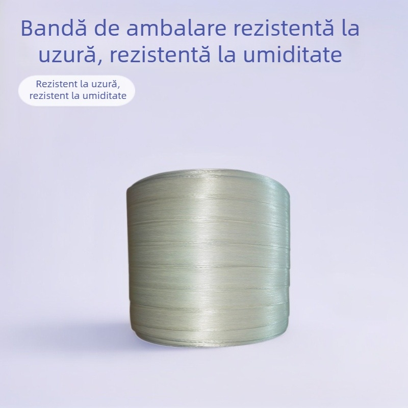 Bandă de ambalare din fibră de poliester torsionată, 3–34 mm, în stoc, la vânzare en-gros, rezistentă la uzură și umezeală, pentru logistică, cu specificații personalizabile