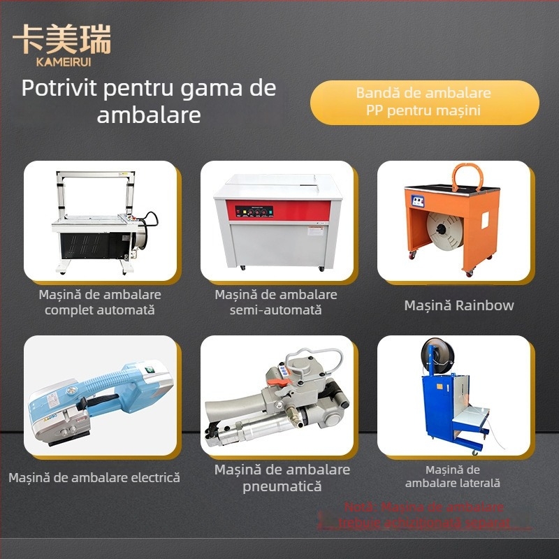 Bandă PP transparentă pentru ambalare cu mașină, semi-automat/automat, material nou, etanșare termică manuală