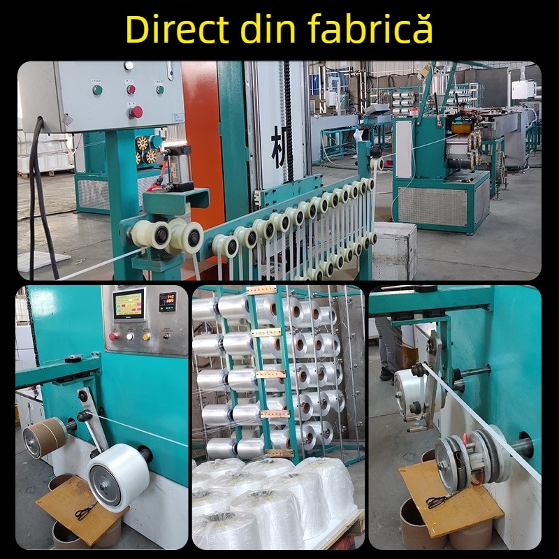 Bandă de ambalare din fibre de poliester, lățime 35 mm, rezistență la tracțiune 10 kg, pentru ambalare grea