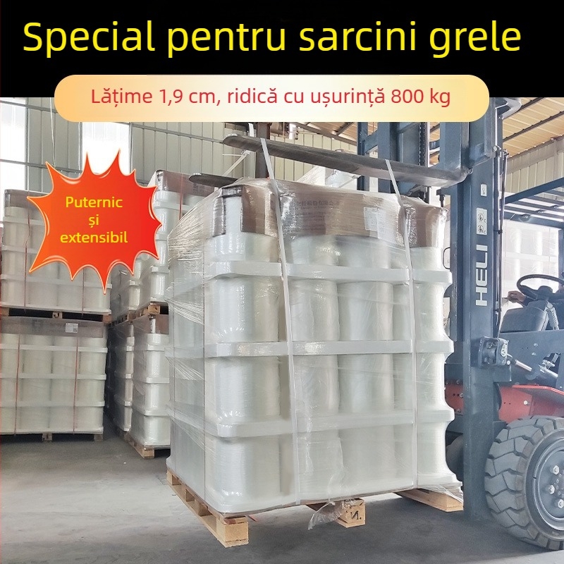 Bandă de ambalare din fibre de poliester, lățime 35 mm, rezistență la tracțiune 10 kg, pentru ambalare grea