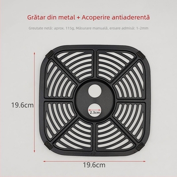 Accesorii pentru friteuză cu aer: grila, inserție din sticlă, sertar, bol din sticlă, grilă de gătit
