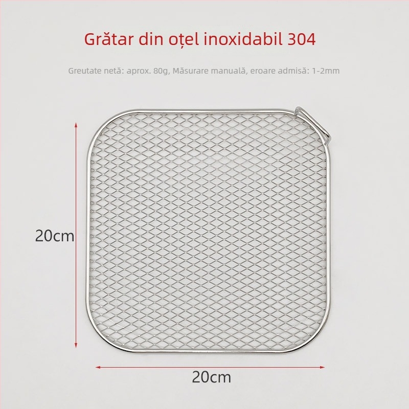 Accesorii pentru friteuză cu aer: grila, inserție din sticlă, sertar, bol din sticlă, grilă de gătit