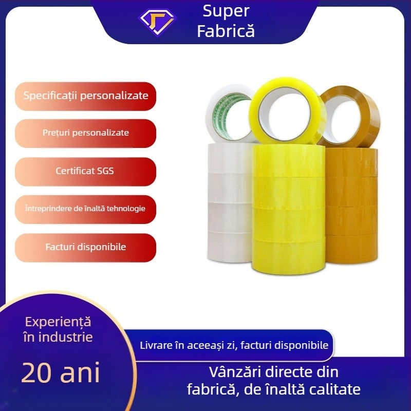 Bandă de sigilare pentru cutii, adeziv cu vâscozitate înaltă pentru ambalare fiabilă