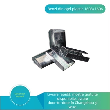Cataramă de ambalare din oțel galvanizat DBK1608, manuală, 0,8 mm grosime, 16 mm lățime, rezistență la tracțiune 800 kg