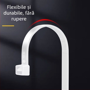 Deli bandă auto-blocantă din nylon pentru cabluri DL9446, alb/negru