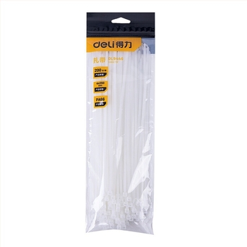 Deli bandă auto-blocantă din nylon pentru cabluri DL9446, alb/negru