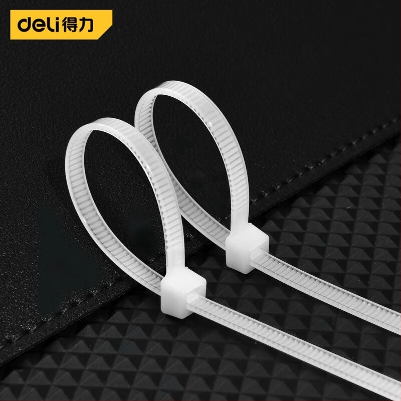 Deli bandă auto-blocantă din nylon pentru cabluri DL9446, alb/negru