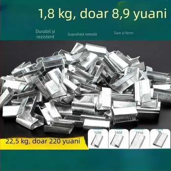 Cataramă de ambalare pentru curea PET din plastic-otel, manuală, model 1608, cataramă din fier, curea de legare, cataramă de ambalare manuală, aluminiu galvanizat