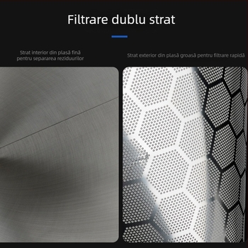 Filtru de ceai din oțel inoxidabil, mare, pentru ceai cu lapte și lapte de soia, conic, 304, mâner dublu
