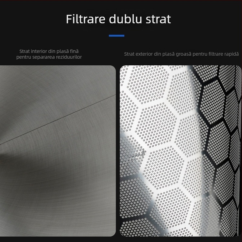 Filtru de ceai din oțel inoxidabil, mare, pentru ceai cu lapte și lapte de soia, conic, 304, mâner dublu