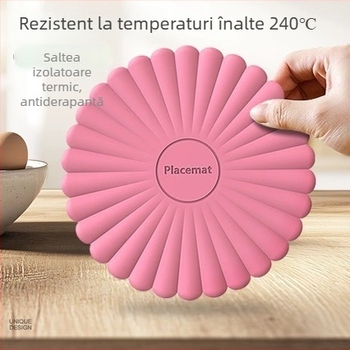 Covoraș din silicon premium – protecție termică pentru cești, boluri și farfurii, aspect discret luxos
