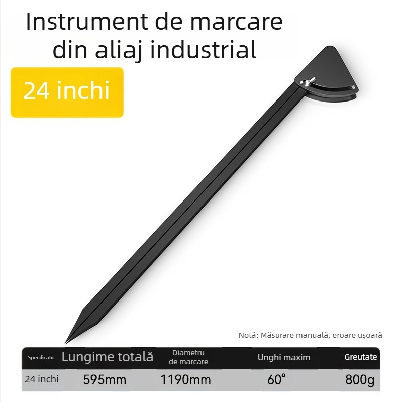 Compas industrial din aliaj și instrumente de planificare și marcare pentru tâmplari