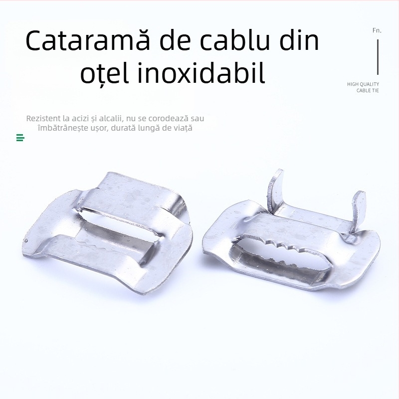 Cuplă pentru cablu din oțel inoxidabil, 201/304, dinți, pentru cutiile de contoare electrice, 10-25 mm, încuietoare cu șurub, în stoc