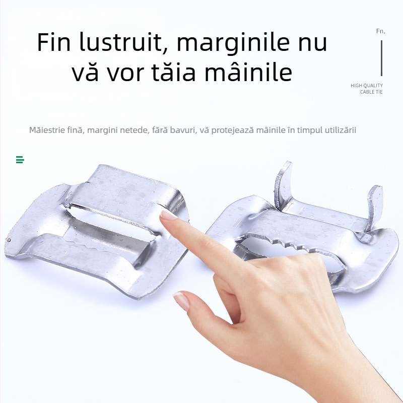 Cuplă pentru cablu din oțel inoxidabil, 201/304, dinți, pentru cutiile de contoare electrice, 10-25 mm, încuietoare cu șurub, în stoc