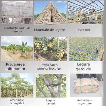 Legături din plastic PP pentru grădină și seră, pentru legarea crenguilor și gruparea culturilor