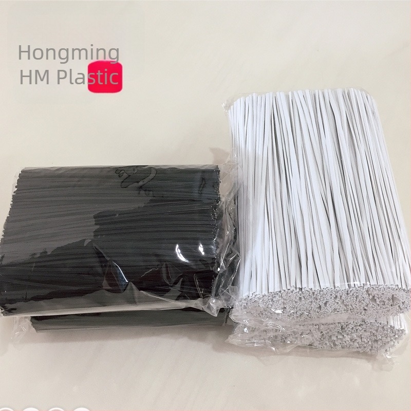 Sârmă din oțel galvanizat, acoperită cu PVC, 12 cm lungime, 2,2 mm lățime, 1,1 mm grosime, pentru legături industriale și agricole