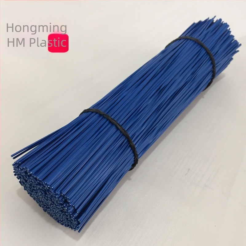 Sârmă din oțel galvanizat, acoperită cu PVC, 12 cm lungime, 2,2 mm lățime, 1,1 mm grosime, pentru legături industriale și agricole