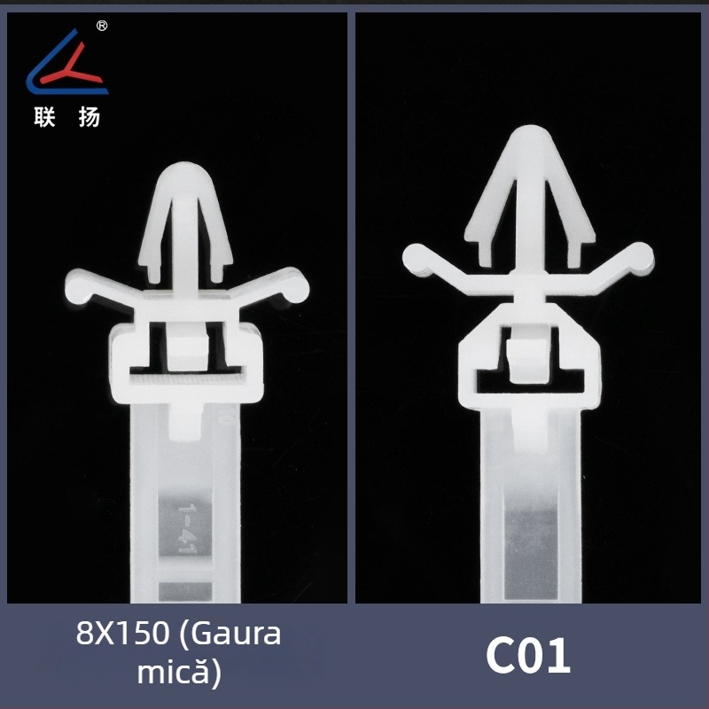 Legătură pentru cabluri auto cu cap cu filet și disc tip încuietoare, curea cu blocare automată pentru fixare