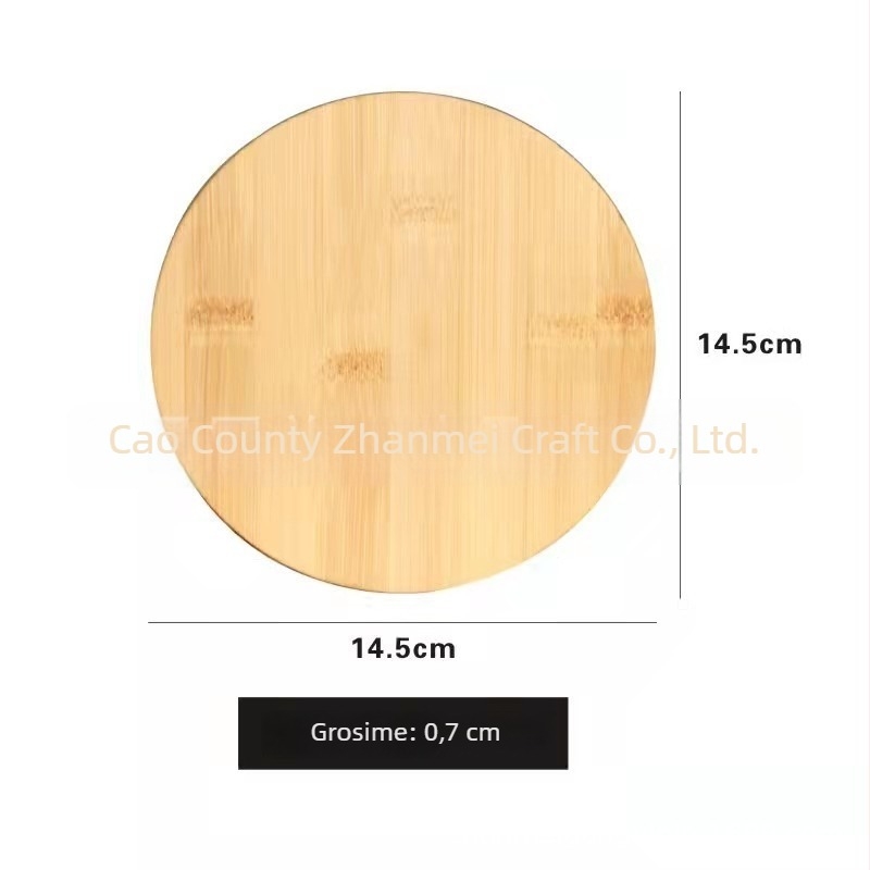 Placemats circular bambus cu model floral pentru masă, suport pentru pahare și ceai, izolație termică, rezistent la temperaturi înalte