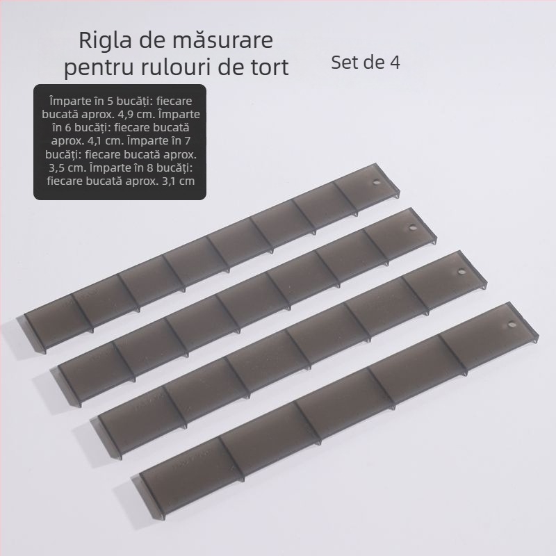 Riglă de măsurare pentru rulouri de tort și tăietor pentru felii uniforme în cofetărie