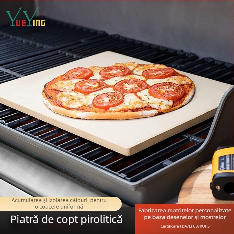 Piatra pătrată Cordierite pentru pizza – piatră de copt la temperaturi înalte pentru pizza și pâine