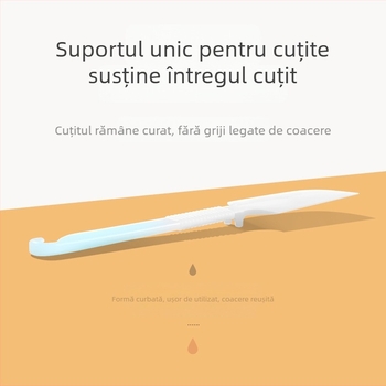 Spatulă din silicon în stil japonez, moale, cu racletă integrată și perie pentru ulei pentru coacere