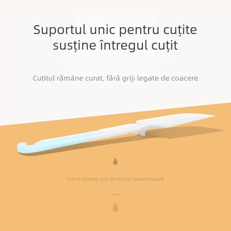 Spatulă din silicon în stil japonez, moale, cu racletă integrată și perie pentru ulei pentru coacere