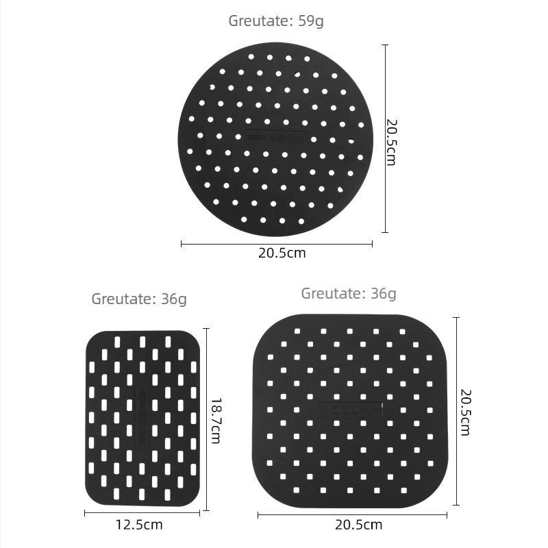 Padă izolatoare din silicon rezistentă la temperaturi înalte, pentru friteuza cu aer și bucătărie, filtr de ulei, impermeabilă și rezistentă la ulei, covoraș de masă lavabil.