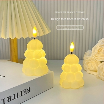 Lampă de Crăciun în formă de brad – lumină de noapte pentru dormitor sau cămin, veioză de noptieră, decor pentru petreceri, cadou pentru cei mai buni prieteni