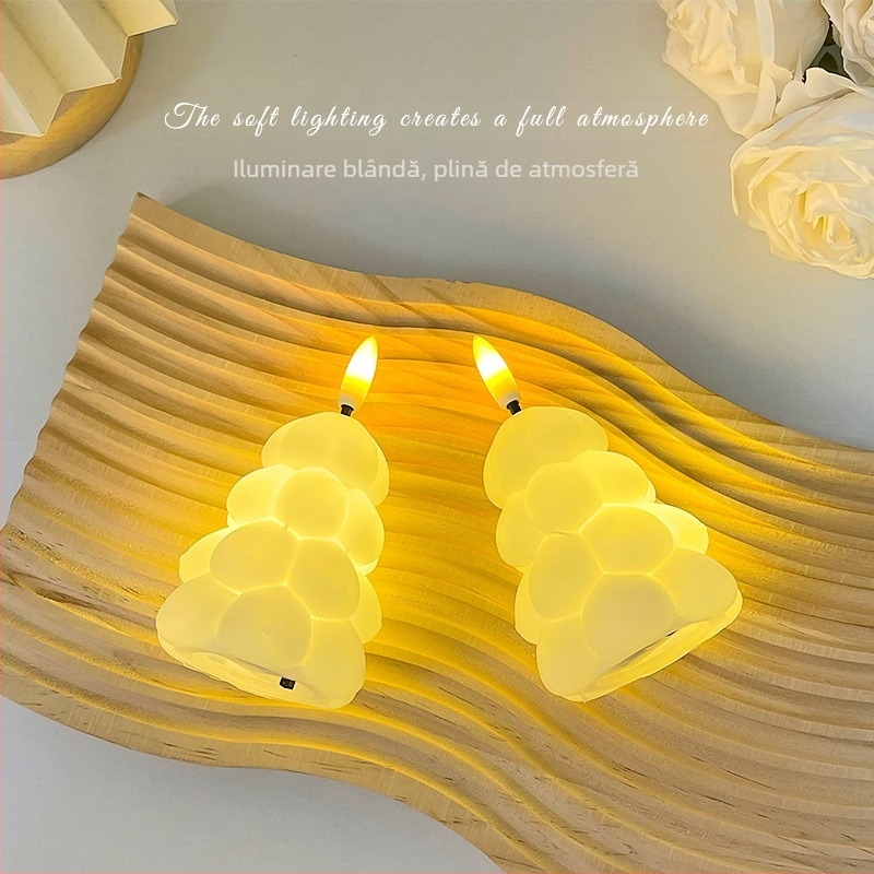 Lampă de Crăciun în formă de brad – lumină de noapte pentru dormitor sau cămin, veioză de noptieră, decor pentru petreceri, cadou pentru cei mai buni prieteni