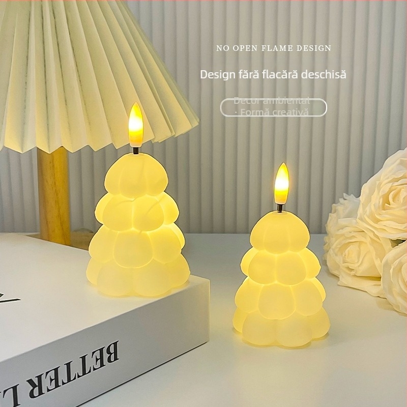 Lampă de Crăciun în formă de brad – lumină de noapte pentru dormitor sau cămin, veioză de noptieră, decor pentru petreceri, cadou pentru cei mai buni prieteni