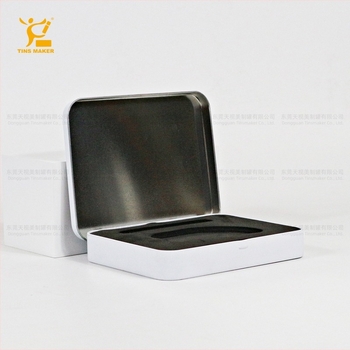 Cutie personalizată din tablă pentru ambalaje, pătrată, pentru cosmetice, măști, USB, foarfece de unghii și cărți de poker