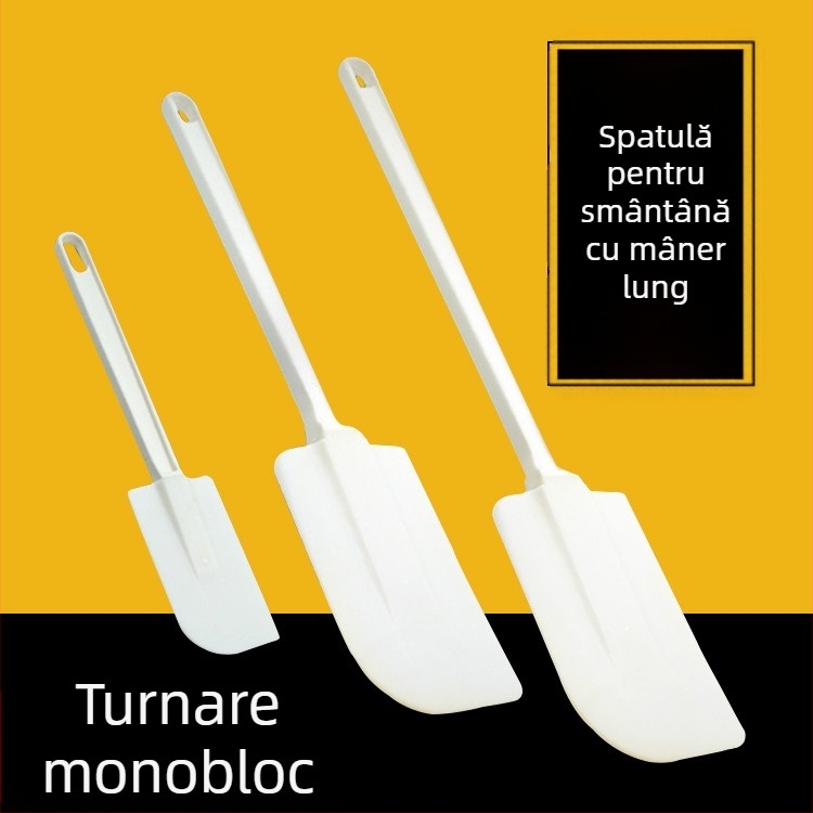 Spatulă cu mâner lung din cauciuc pentru coacere și amestecare