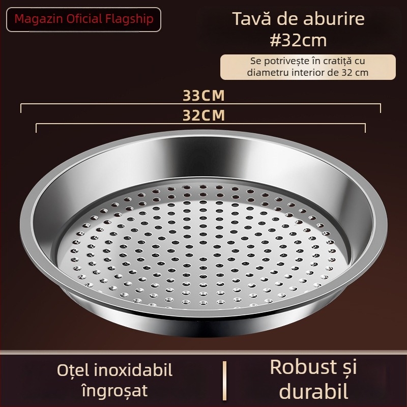 Raft de aburi din oțel inoxidabil pentru bucătărie, grilă de aburi mai groasă, coș de aburi, suport universal